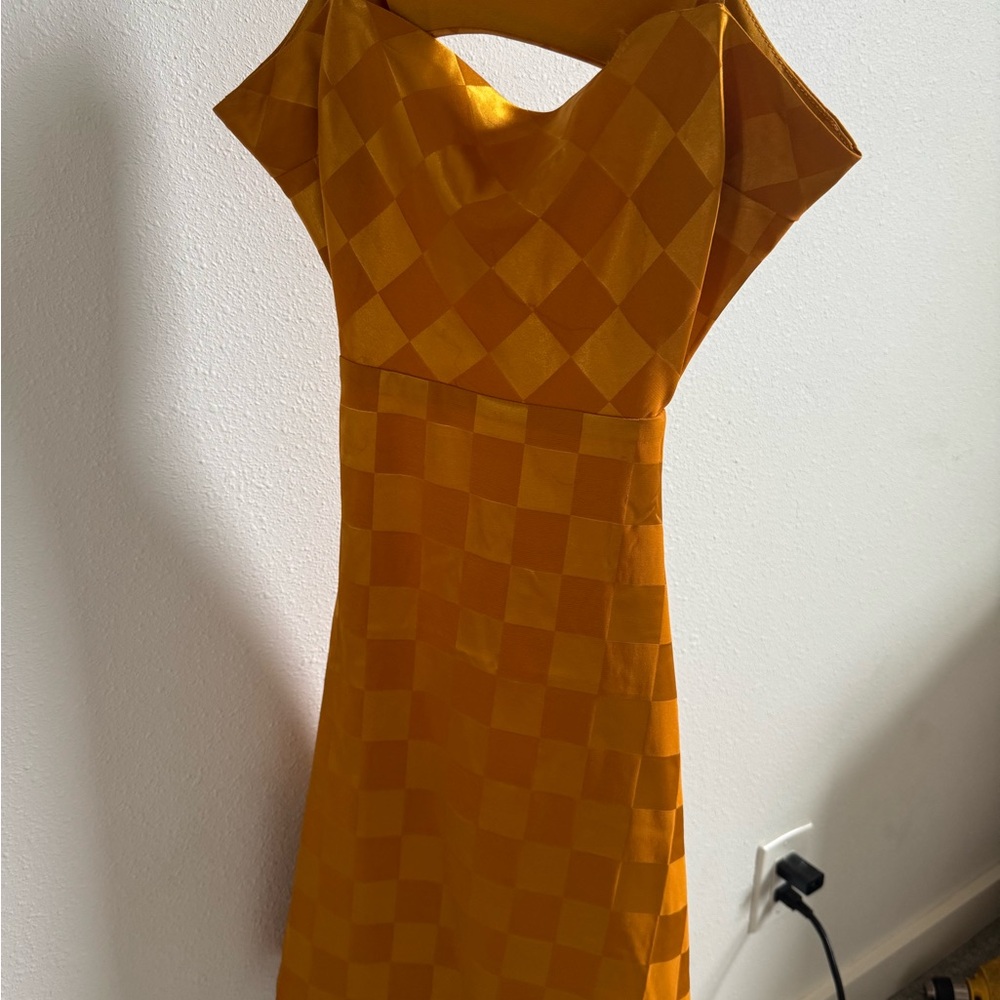 12th Tribe Yellow metallic dress